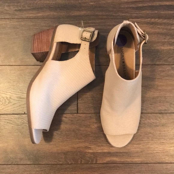 Lucky Brand Barimo Peep Toe Booties - Picture 2 of 4